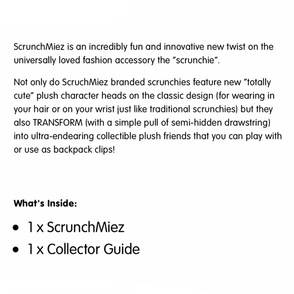 ScrunchMiez Ser. 1 Girl’s Collectible Scrunchies Moose Toys CLASSIC #16 QUIGLEY - Picture 6 of 6